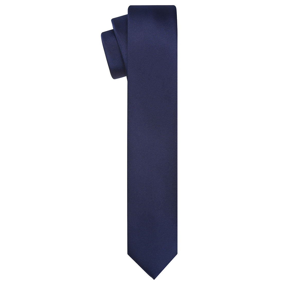 Navy Satin Tie - Tie, bowtie, pocket square  | Kissties