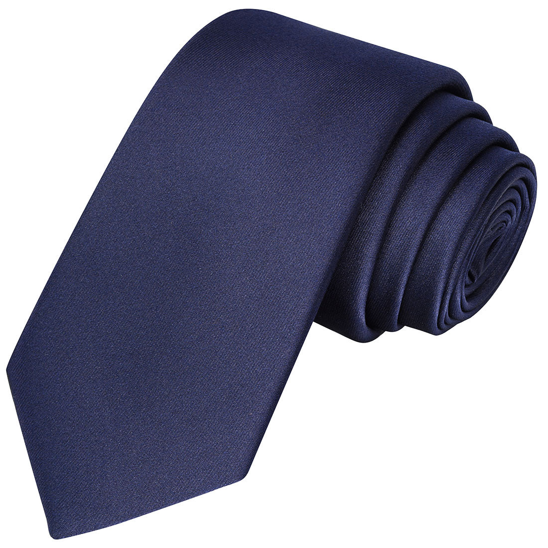 Navy Satin Tie - Tie, bowtie, pocket square  | Kissties