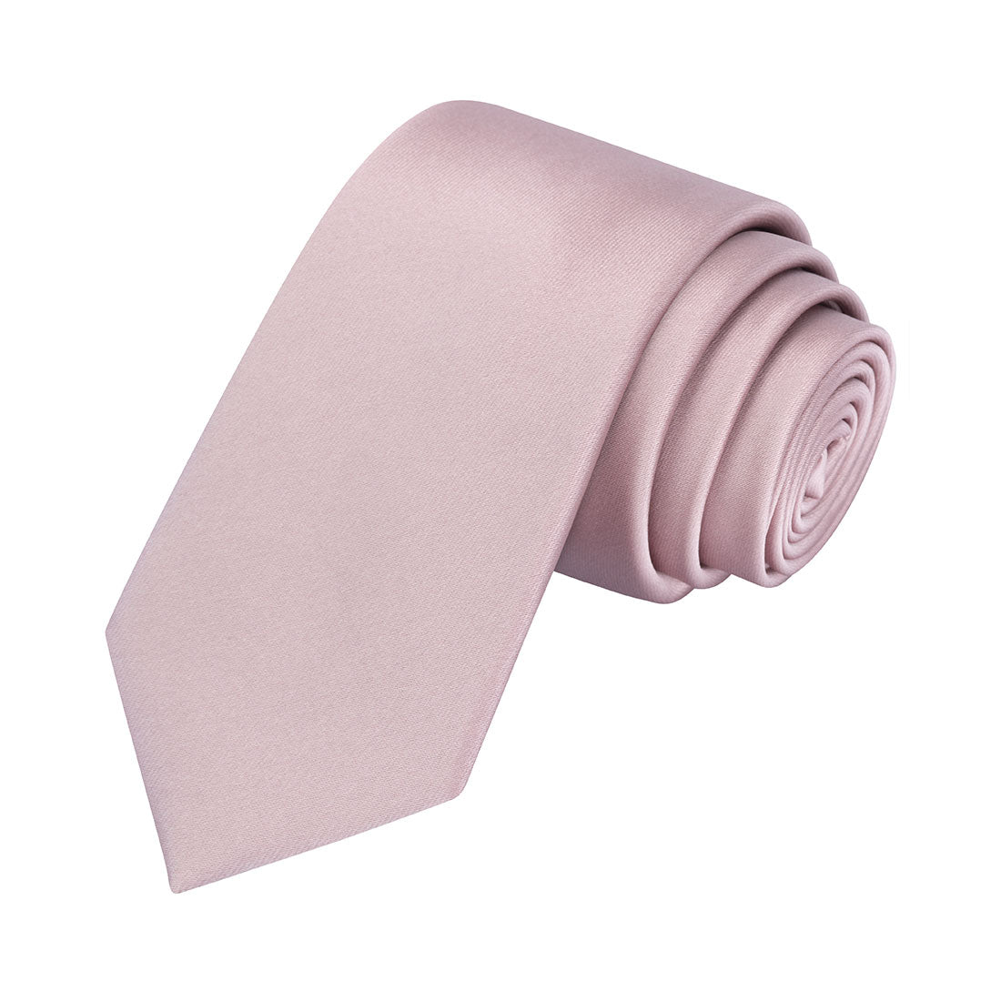 Dusty Rose Satin Tie - Tie, bowtie, pocket square  | Kissties