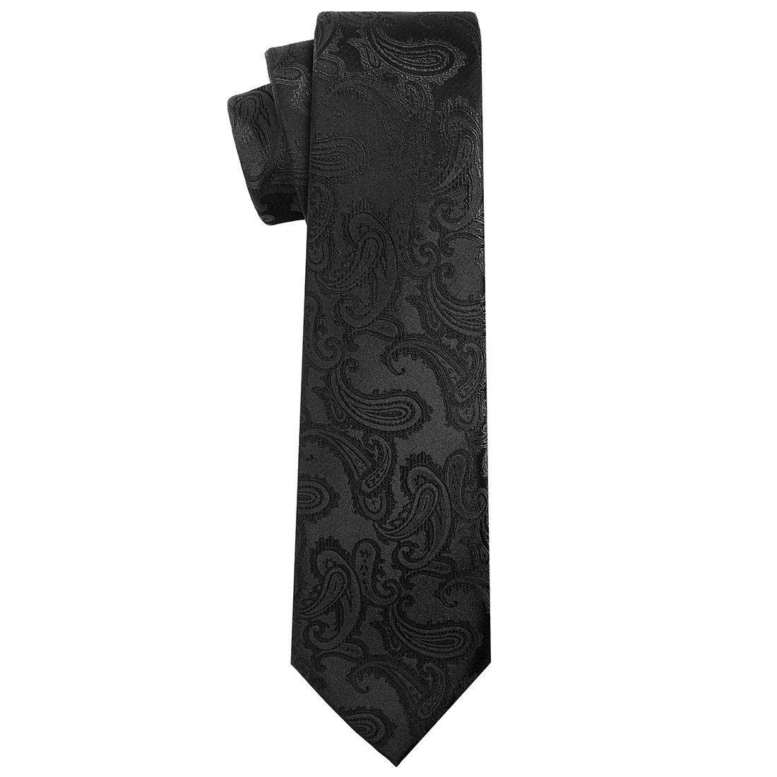 Black Paisley Tie - Tie, bowtie, pocket square  | Kissties