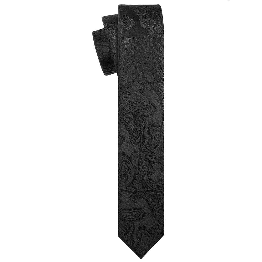 Black Paisley Tie - Tie, bowtie, pocket square  | Kissties