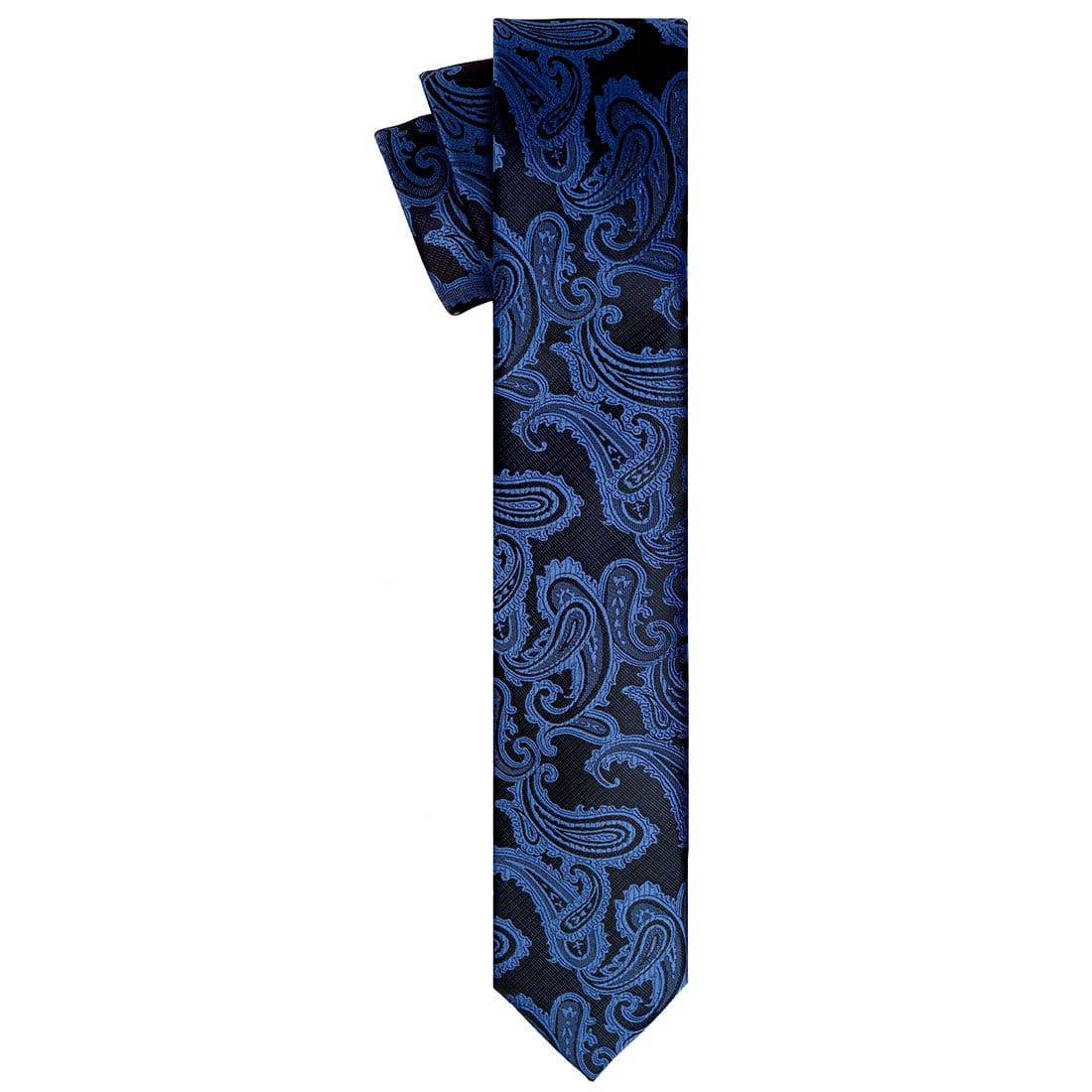 Lapis Paisley Tie - Tie, bowtie, pocket square  | Kissties