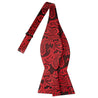 Crimson on Black Paisley Bowtie - Tie, bowtie, pocket square  | Kissties