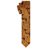 Tiger Orange on Black Paisley Tie - Tie, bowtie, pocket square  | Kissties