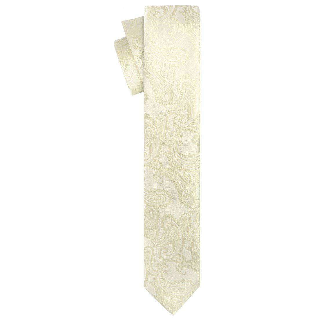 Cream Paisley Tie - Tie, bowtie, pocket square  | Kissties