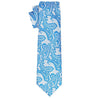 Azure on Silver Paisley Tie - Tie, bowtie, pocket square  | Kissties