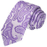 Vivid Violet on Silver Paisley Tie - Tie, bowtie, pocket square  | Kissties