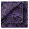 Indigo on Black Paisley Pocket Square - Tie, bowtie, pocket square  | Kissties