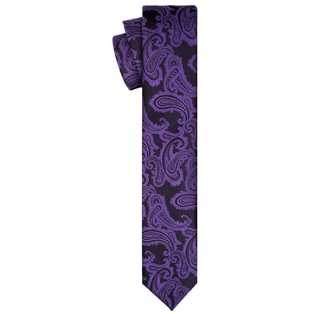 Indigo on Black Paisley Tie - Tie, bowtie, pocket square  | Kissties