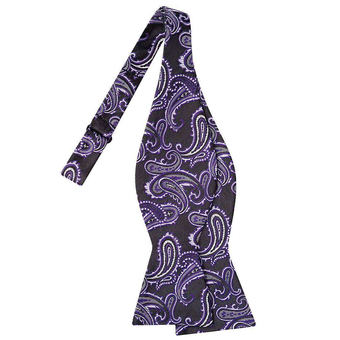 Black Paisley Bow Tie