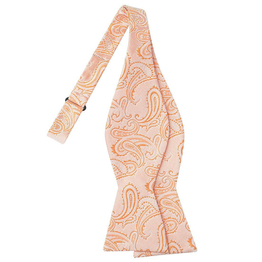 PEACH PAISLEY BOWTIE - Tie, bowtie, pocket square  | Kissties