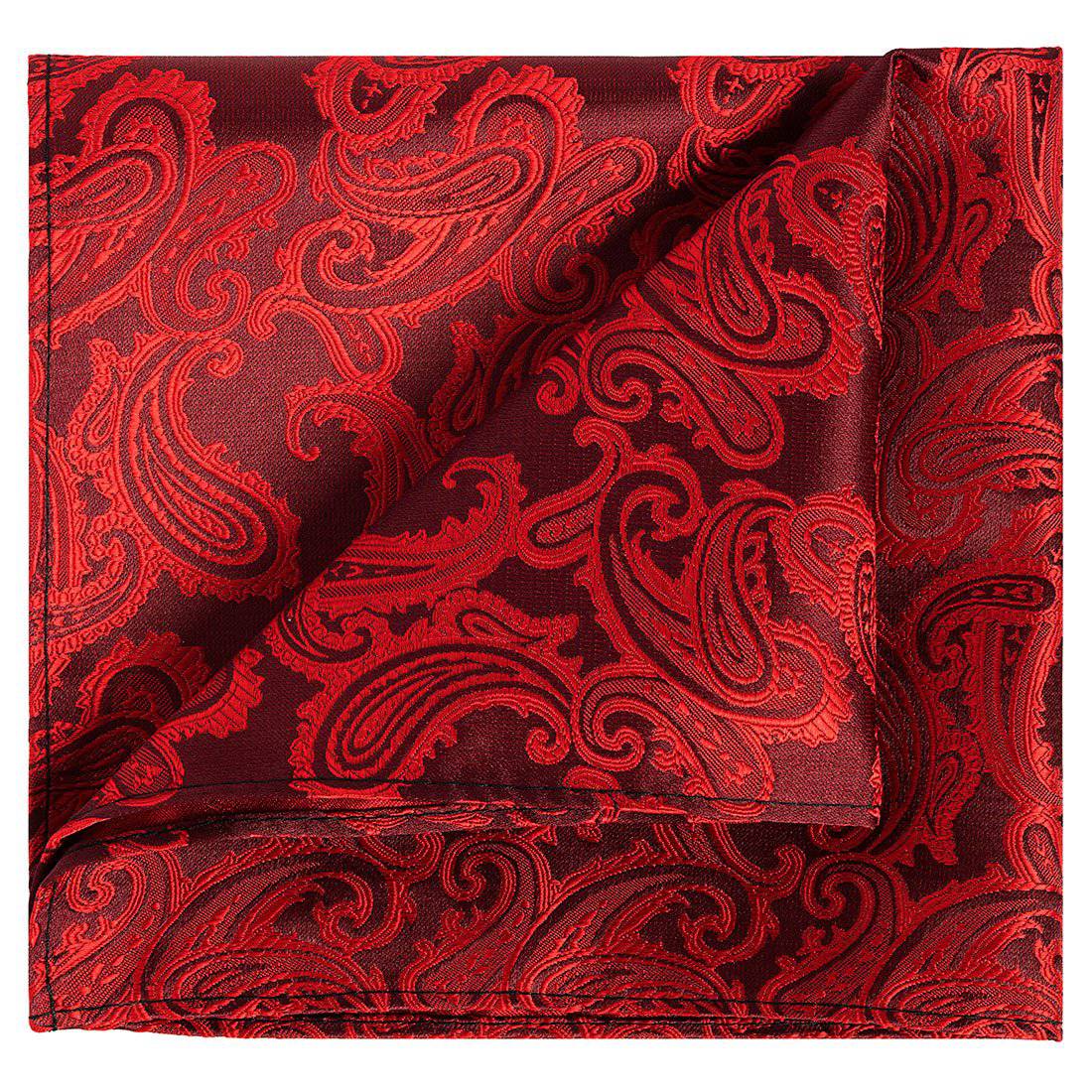 Ruby Paisley Pocket Square - Tie, bowtie, pocket square  | Kissties