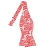 Persian Red on Silver Paisley Bowtie - Tie, bowtie, pocket square  | Kissties