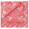 Persian Red on Silver Paisley Pocket Square - Tie, bowtie, pocket square  | Kissties