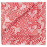 Persian Red on Silver Paisley Pocket Square - Tie, bowtie, pocket square  | Kissties