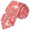 Persian Red on Silver Paisley Tie - Tie, bowtie, pocket square  | Kissties