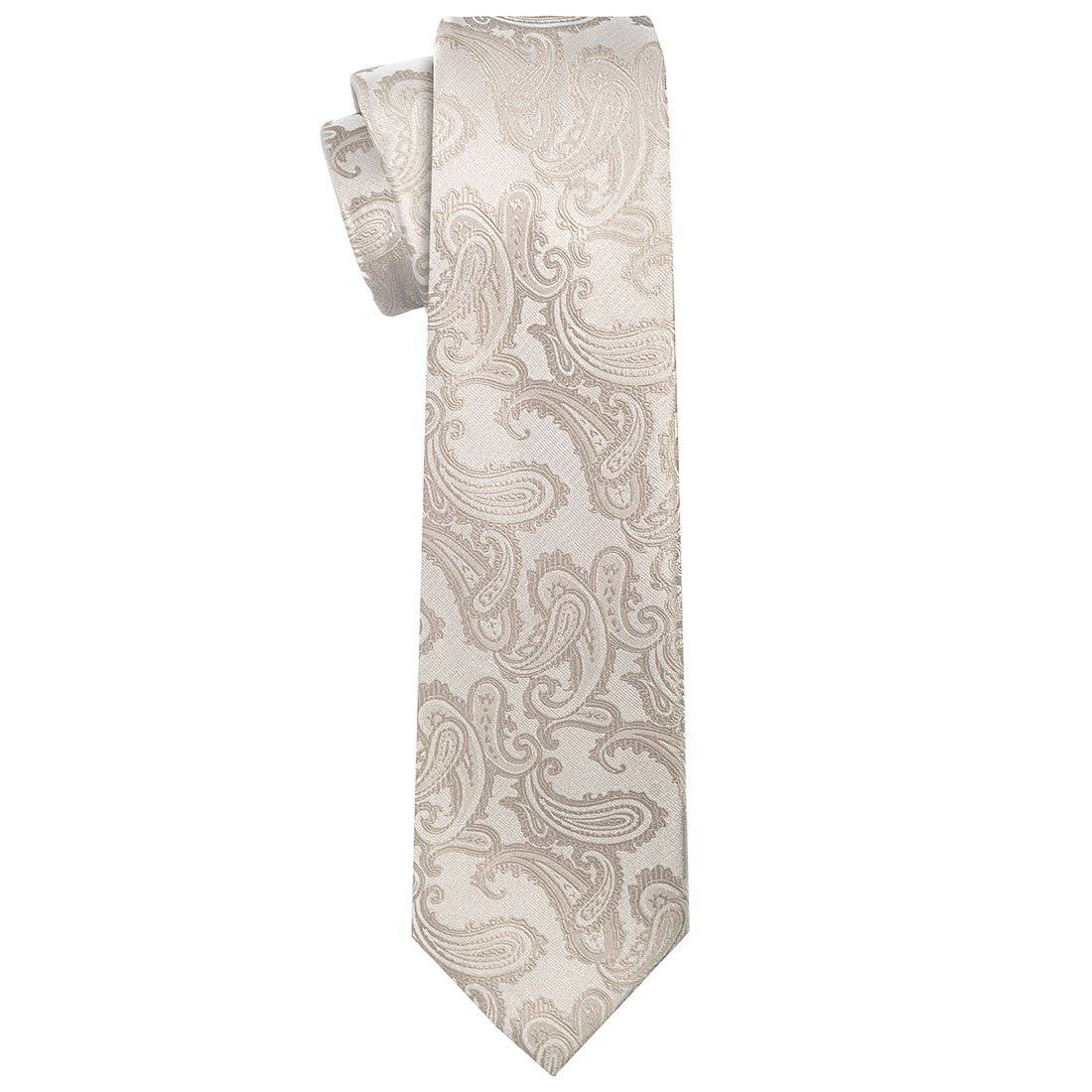 Ivory Paisley Tie - Tie, bowtie, pocket square  | Kissties