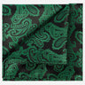 Seafoam Green on Black Paisley Pocket Square - Tie, bowtie, pocket square  | Kissties