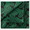Seafoam Green on Black Paisley Pocket Square - Tie, bowtie, pocket square  | Kissties