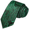 Seafoam Green on Black Paisley Tie - Tie, bowtie, pocket square  | Kissties