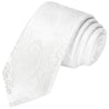White Paisley Tie - Tie, bowtie, pocket square  | Kissties