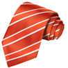 Zigzag Candy Red-White-Fire Orange Stripe Tie - Tie, bowtie, pocket square  | Kissties