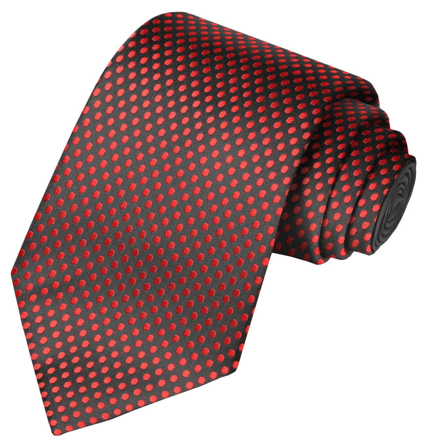 Red Polka Dot Tie - Tie, bowtie, pocket square  | Kissties
