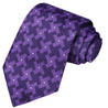 Violet-Eggplant Rotating Cross Checkered Tie - Tie, bowtie, pocket square  | Kissties