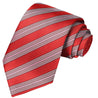 Zigzag Crimson-Pinstripe Mahogany-White-Pink Stripe Tie - Tie, bowtie, pocket square  | Kissties