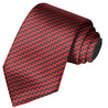 Zigzag Red-Black Stripe Tie - Tie, bowtie, pocket square  | Kissties