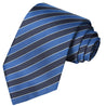 Cobalt-White-Denim Stripe Tie - Tie, bowtie, pocket square  | Kissties