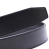 Genuine Solid Leather Micro-Ratchet Belt | Steel Silver Buckle | Black Strap - Tie, bowtie, pocket square  | Kissties