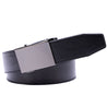 Genuine Solid Leather Micro-Ratchet Belt | Steel Silver Buckle | Black Strap - Tie, bowtie, pocket square  | Kissties