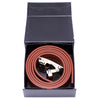 Genuine Solid Leather Micro-Ratchet Belt | Steel Silver Buckle | Tan Strap - Tie, bowtie, pocket square  | Kissties
