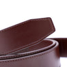 Genuine Solid Leather Micro-Ratchet Belt | Steel Gold Buckle | Brown Strap - Tie, bowtie, pocket square  | Kissties