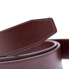 Genuine Solid Leather Micro-Ratchet Belt | Steel Black Buckle | Brown Strap - Tie, bowtie, pocket square  | Kissties