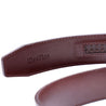 Genuine Solid Leather Micro-Ratchet Belt | Steel Gold Buckle | Brown Strap - Tie, bowtie, pocket square  | Kissties