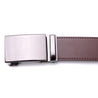 Genuine Solid Leather Micro-Ratchet Belt | Steel Silver Buckle | Brown Strap - Tie, bowtie, pocket square  | Kissties