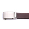 Genuine Solid Leather Micro-Ratchet Belt | Steel Silver Buckle | Brown Strap - Tie, bowtie, pocket square  | Kissties