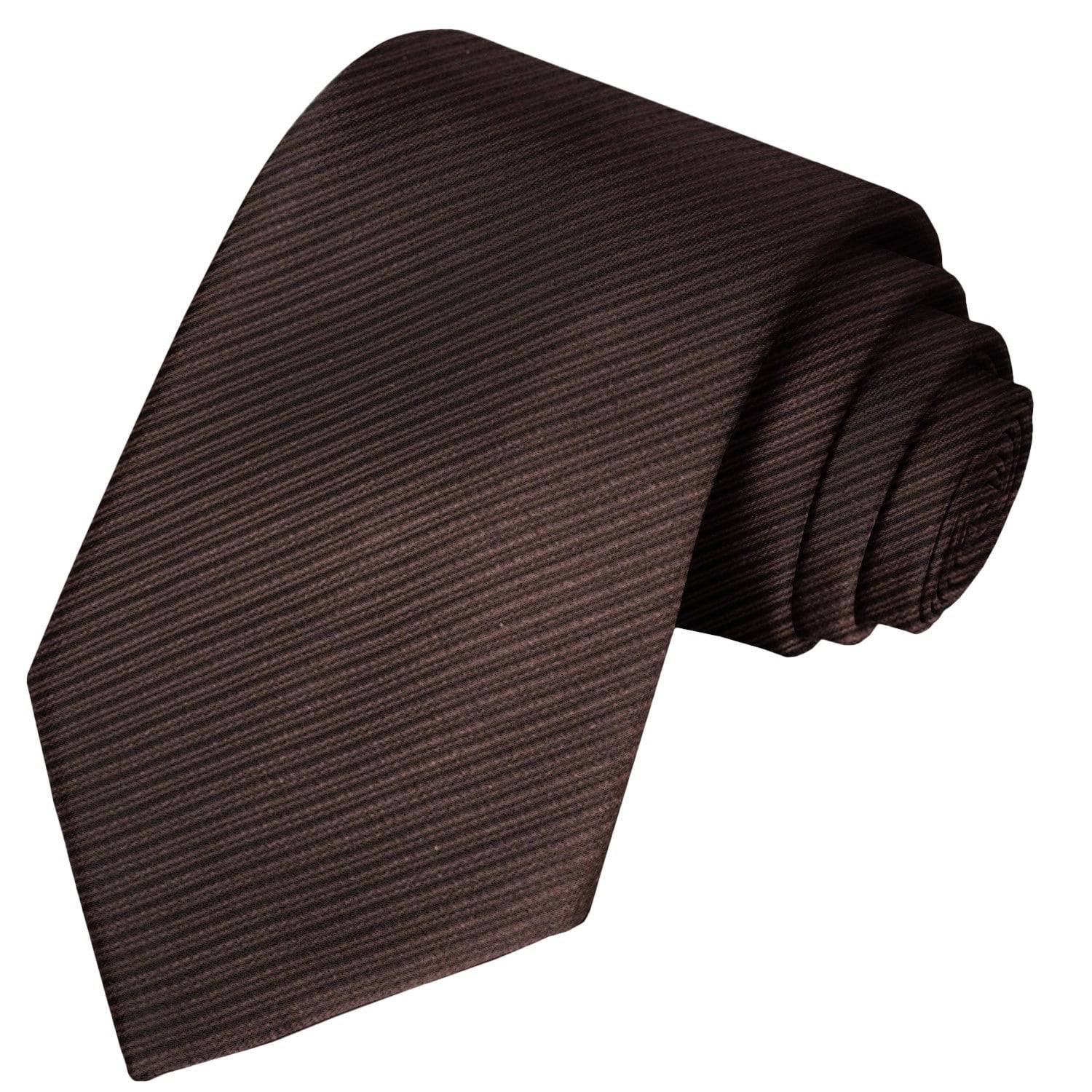 Brown Striped Tie - Tie, bowtie, pocket square  | Kissties
