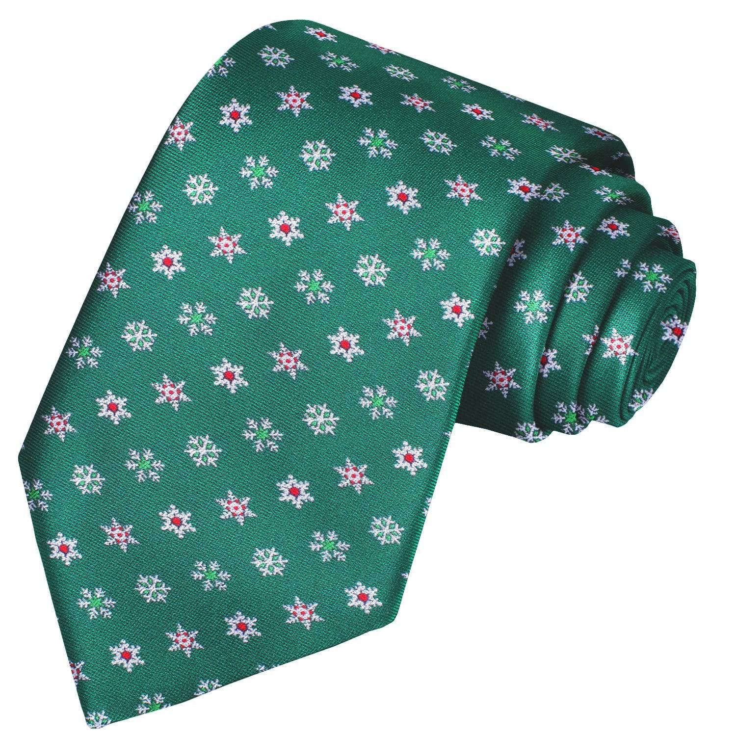 Snow Flakes Christmas Tie - Tie, bowtie, pocket square  | Kissties