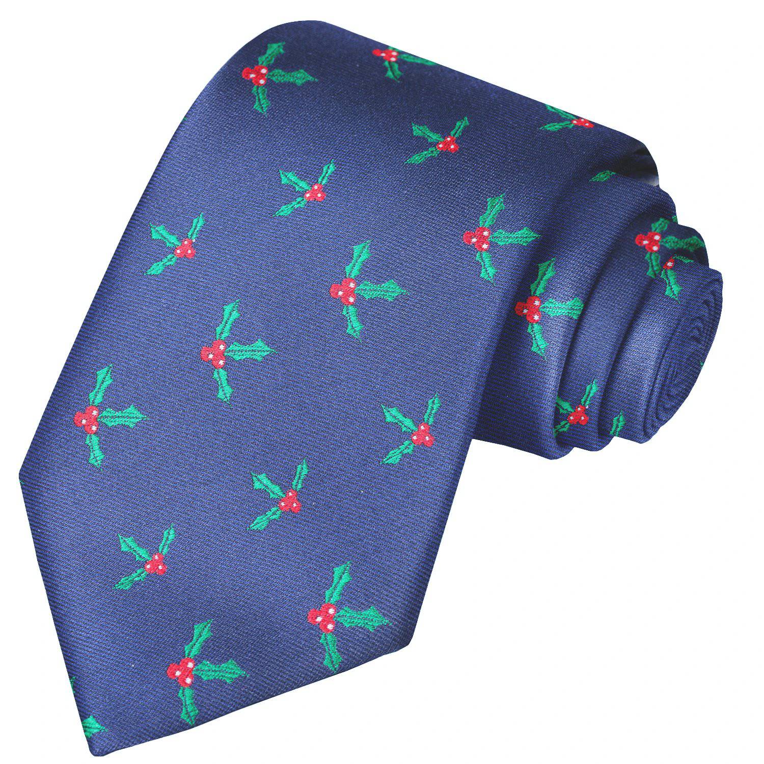 Holly Christmas Tie - Tie, bowtie, pocket square  | Kissties